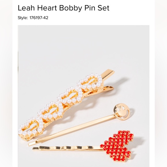 NWT Francesca’s Heart Bobby Pin BUNDLE (Set of 2/Unopened) - Picture 10 of 11